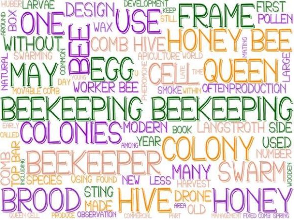 Beekeeping Wordcloud Skinny Tumbler
