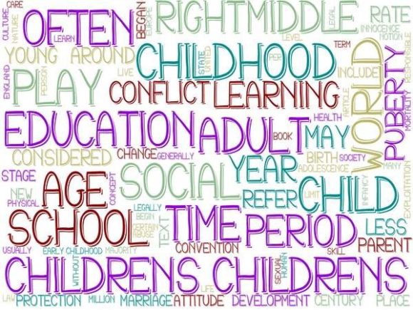 Childrens Wordcloud Skinny Tumbler