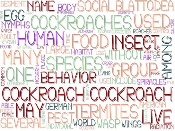 Cockroach Wordcloud Tie Dye