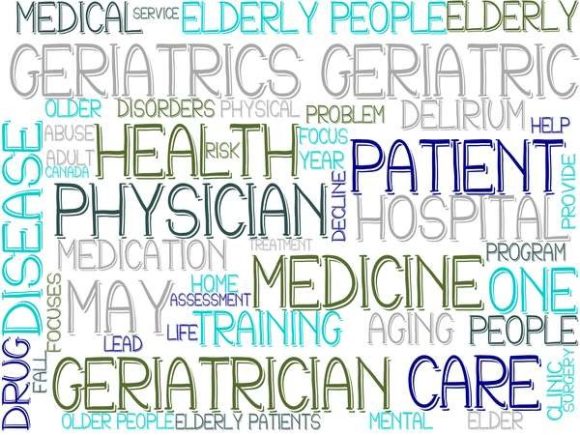 Geriatrics Wordcloud Sticker: A Practical Design Resource for Health-Focused Communication