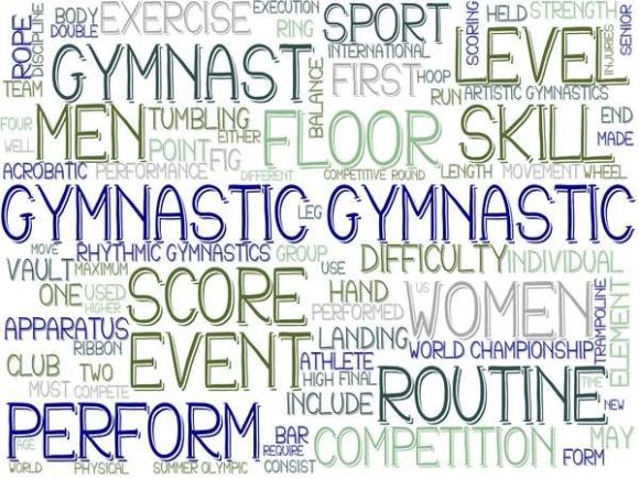 Gymnastic Wordcloud Book Cover