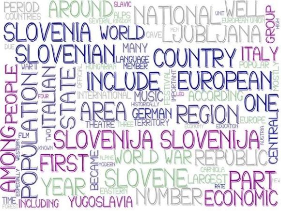 Slovenija Wordcloud Book Cover