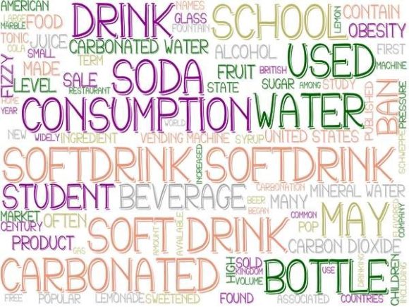 Softdrink Wordcloud Tshirt Design